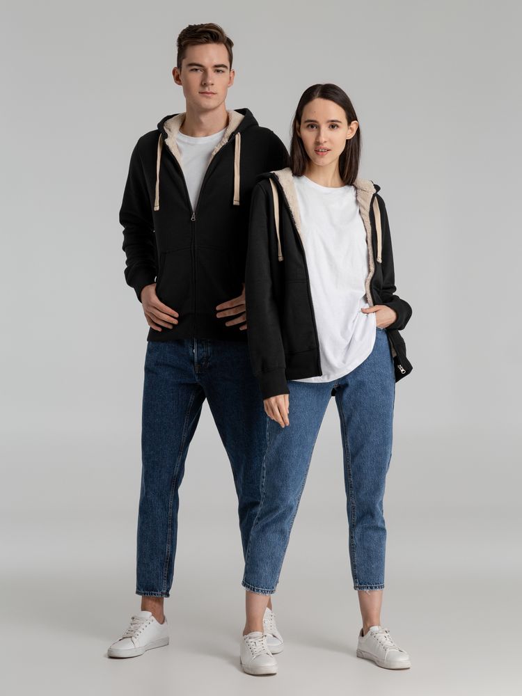 Толстовка унисекс на молнии Sherpa 280, черная-7