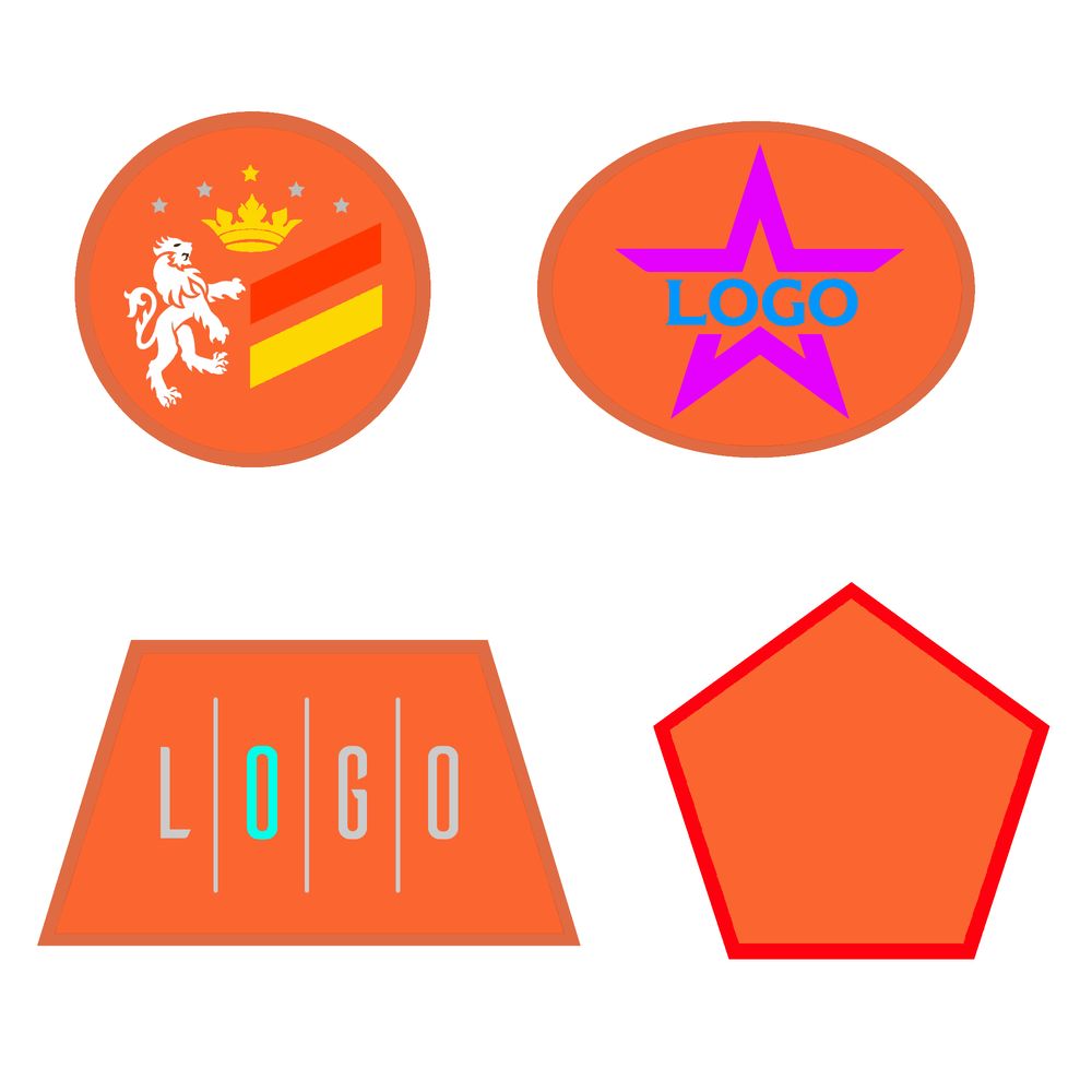 Шеврон из габардина Gabo L, оранжевый-0