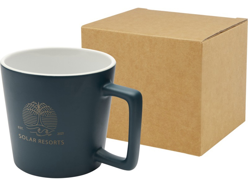 Cali Керамическая кружка объемом 370 мл с матовой отделкой - Deep Sea Green-5