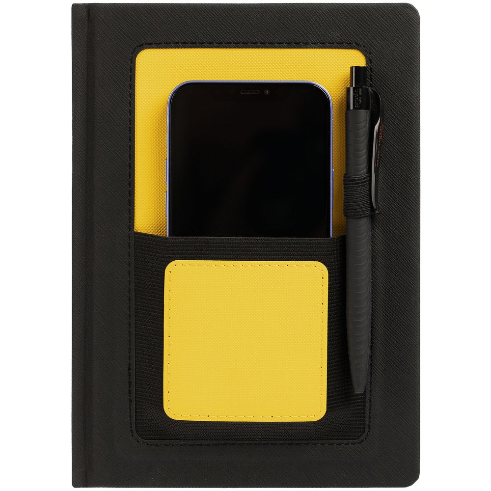 Ежедневник Mobile на заказ, недатированный, черно-желтый-3