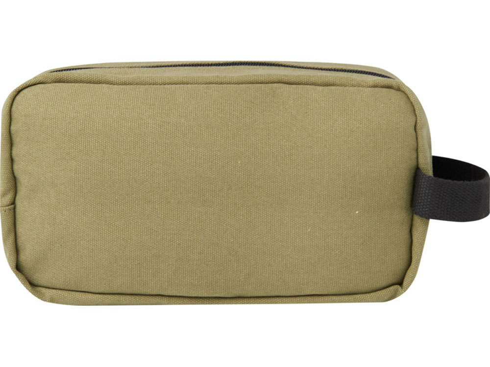 Косметичка Joey из холста, переработанного по стандарту GRS, объемом 3,5 л, оливковый-2