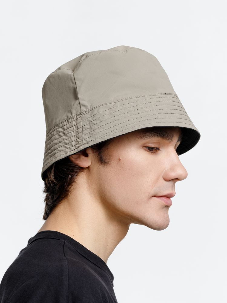 Панама Nylon двусторонняя, черная с хаки-4