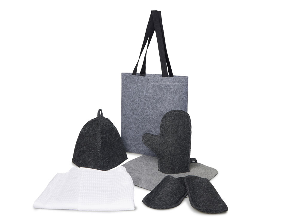 Банный набор с килтом Healing, мужской, серый-0