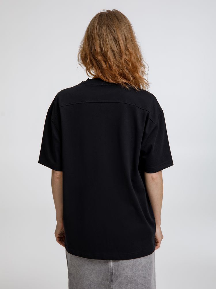 Футболка оверсайз унисекс Sideline, черная-4