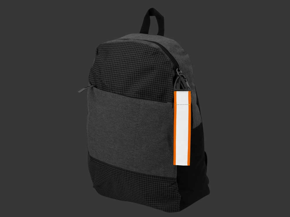 Светоотражающий брелок Reflector, серебристый/неоновый оранжевый-3