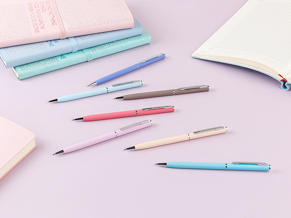 Ручка шариковая автоматическая BrunoVisconti® PALERMO цвет корпуса красный коралловый, soft-touch, 0.7 мм-13