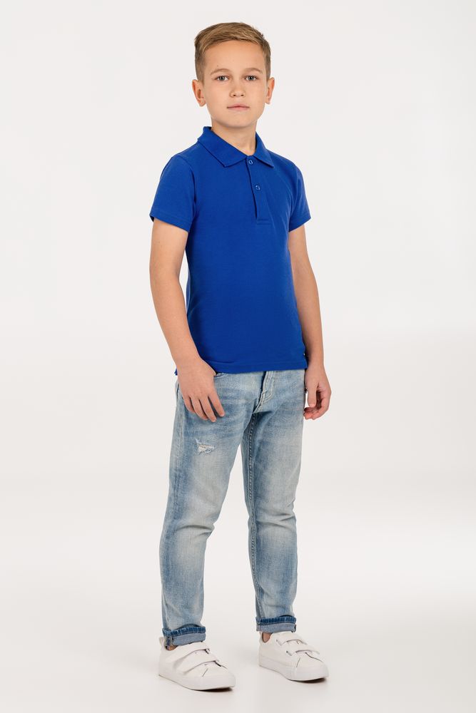 Рубашка поло детская Virma Kids, ярко-синяя-2