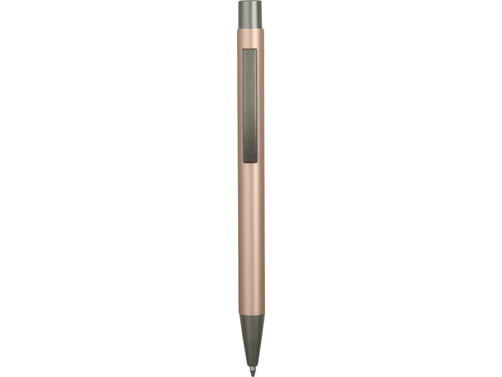 Ручка металлическая soft touch шариковая Tender, розовое золото/серый-1