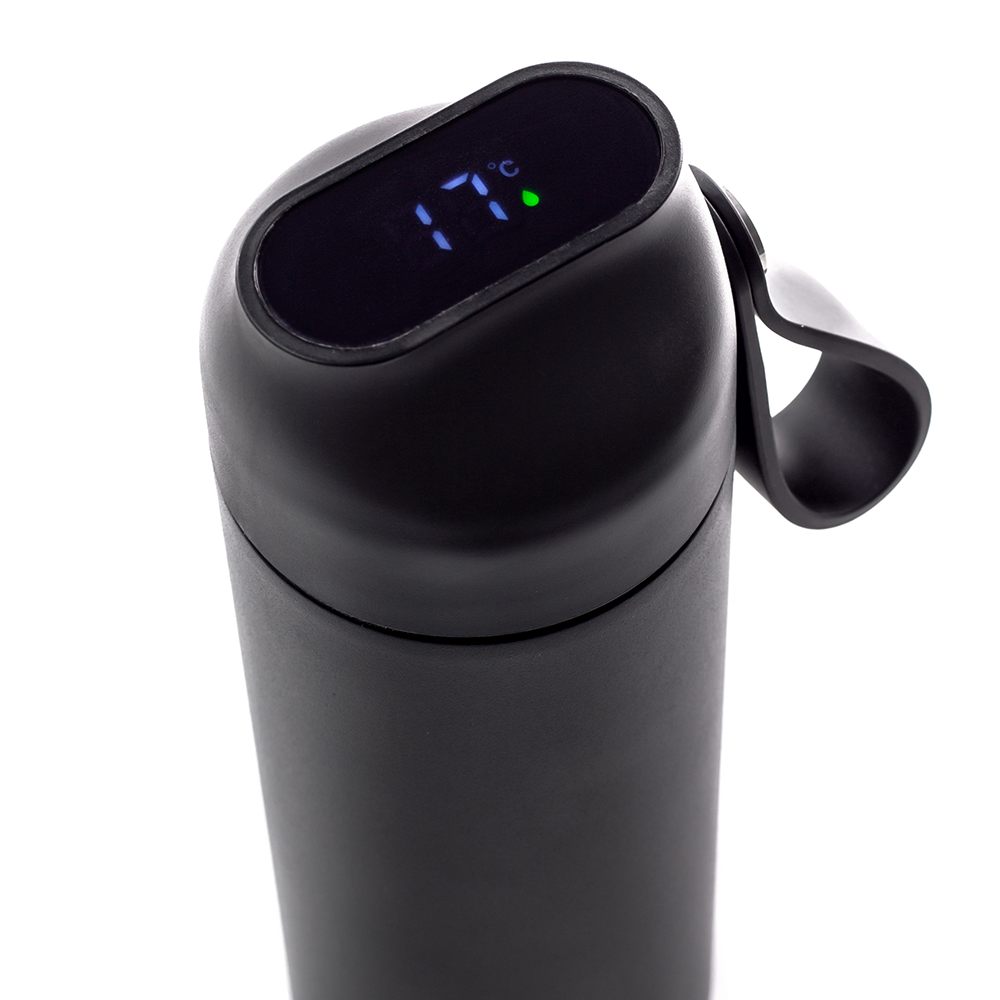 Термобутылка герметичная вакуумная Glory с дисплеем, Черный-3