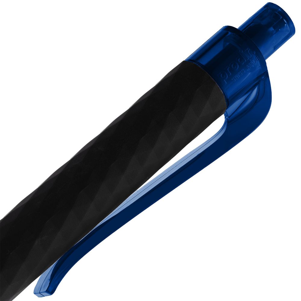 Ручка шариковая Prodir QS01 PRT-T Soft Touch, черная с синим-3