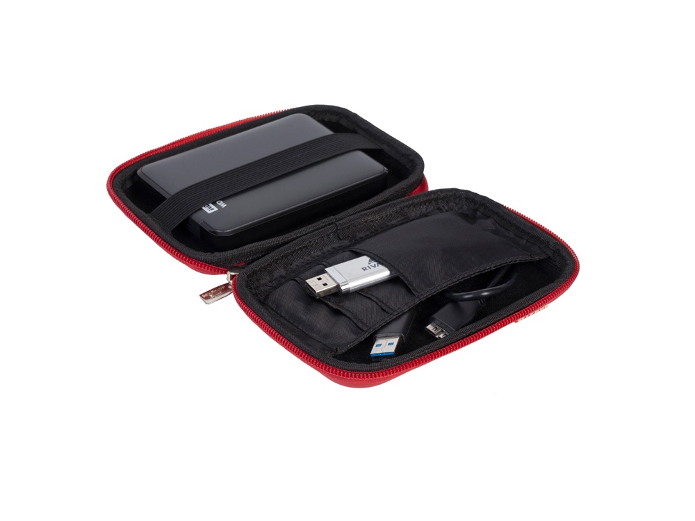 Чехол для жесткого диска из кожзама 9101, красный-7