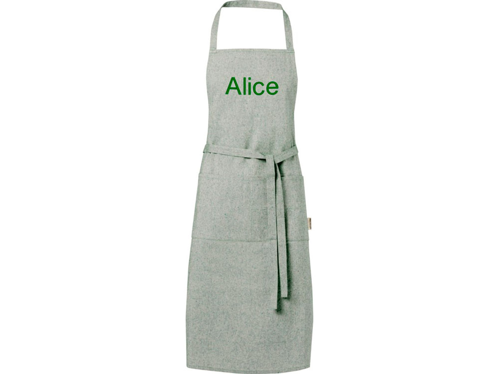Pheebs 200 g/m2 recycled cotton apron, зеленый яркий-4