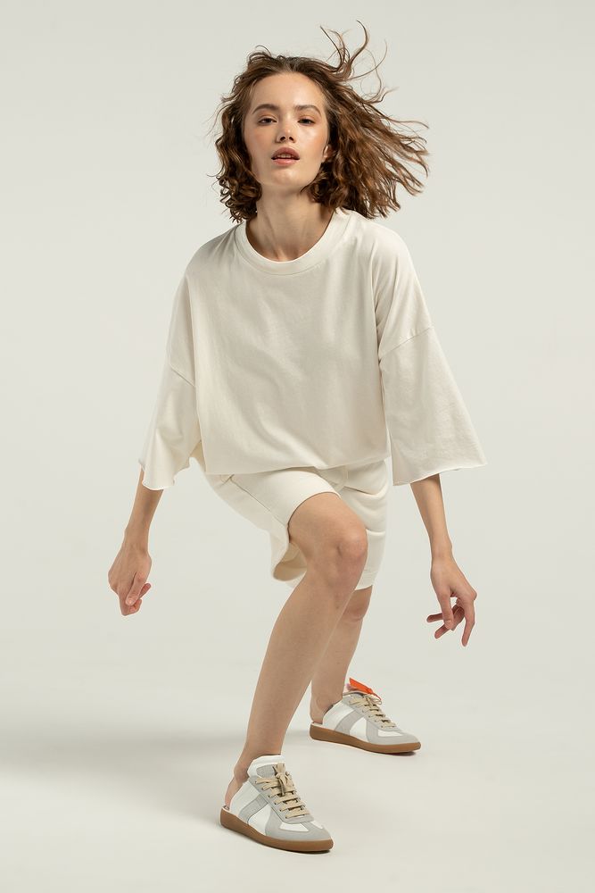 Футболка унисекс оверсайз T1, молочно-белая-2