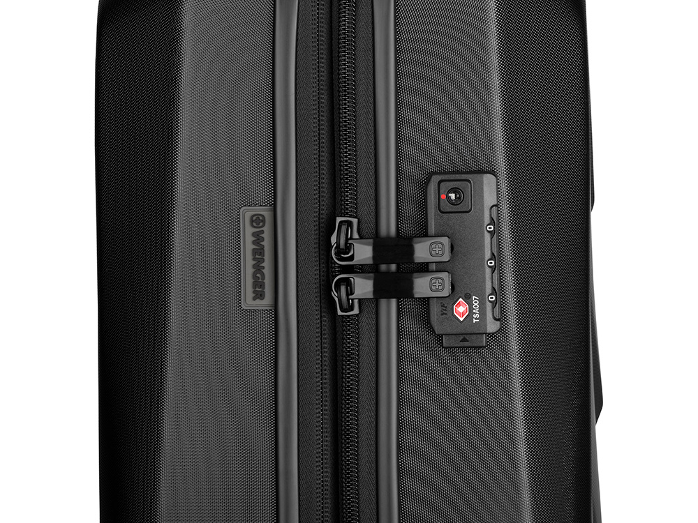 Чемодан WENGER Prymo, чёрный, средний, 45х65х26 см, 59 л, ABS+PC-4