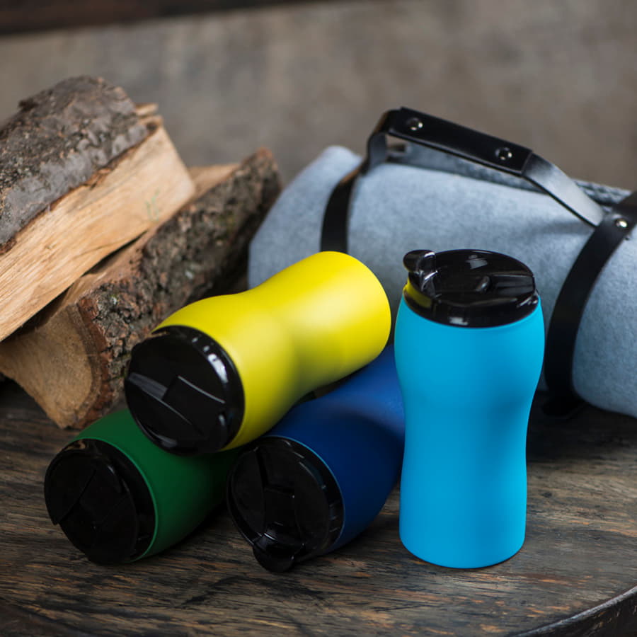 Термокружка вакуумная  "Velvet", зеленый-4