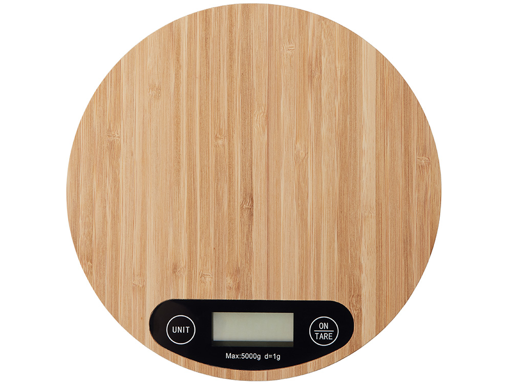 Бамбуковые кухонные весы Scale, натуральный-1