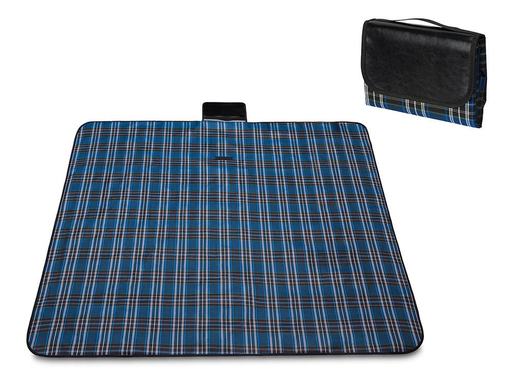 Непромокаемый плед для пикника Fabrizio, синий/черный-0