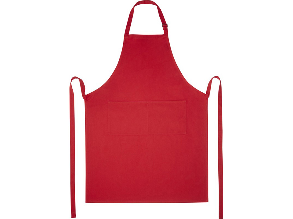 Фартук Andrea плотностью 240 г/м² с регулируемой завязкой на шее - Красный-1