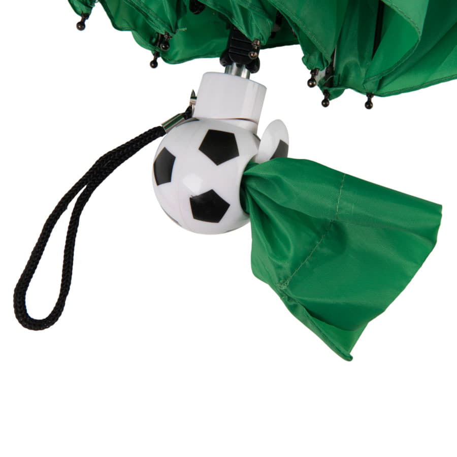 Зонт складной FOOTBALL, механический, зеленый-3