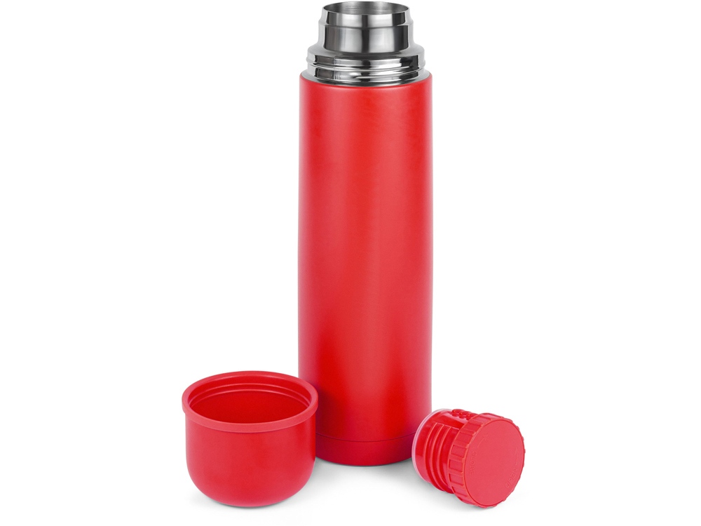 Термос Relaxika 101 (1 литр), красный (без лого)-5