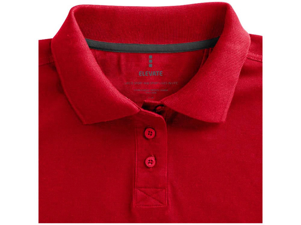 Calgary женская футболка-поло с коротким рукавом, красный-10