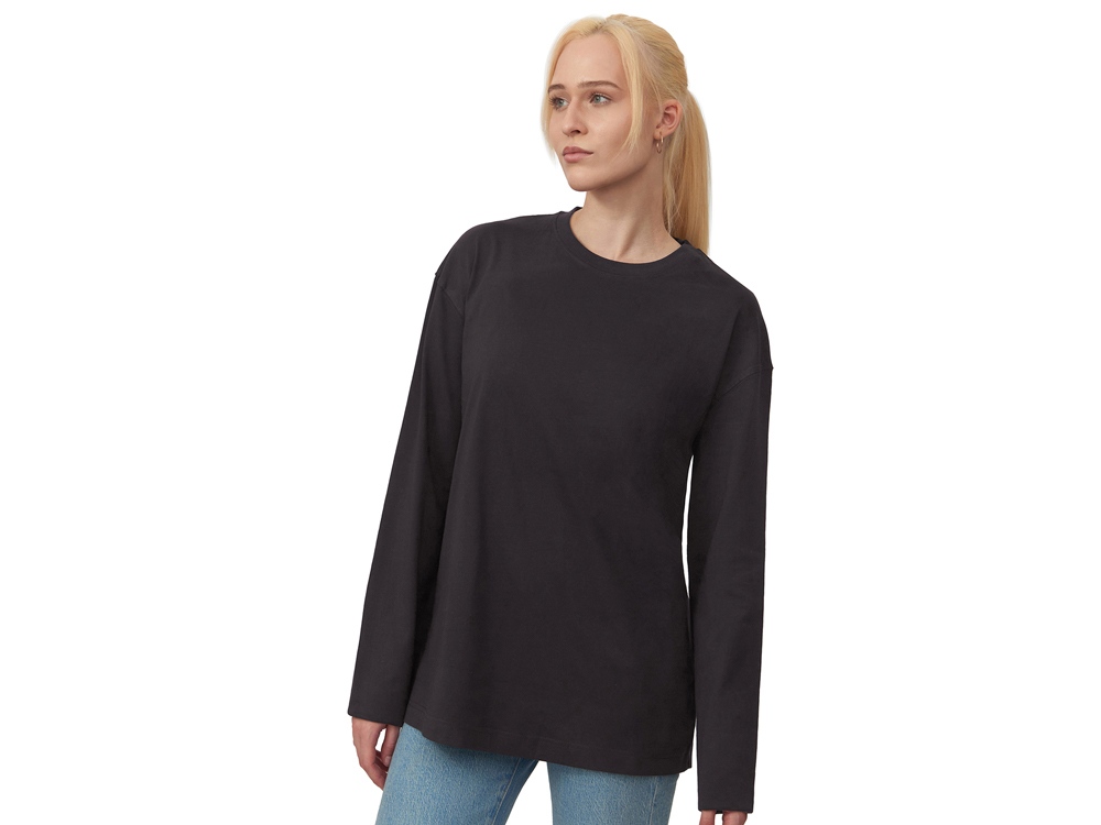 Лонгслив оверсайз Berlin унисекс, темно-серый-3