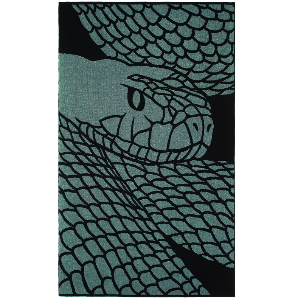 Плед Serpentica, черный с люрексом-2