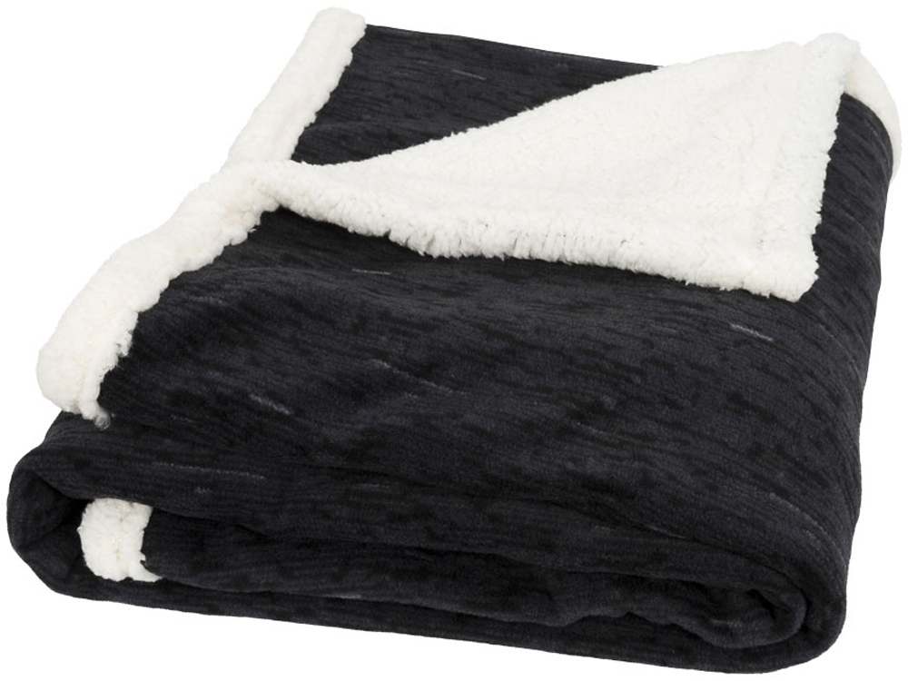 Плед из шерпы Sam, черный-0