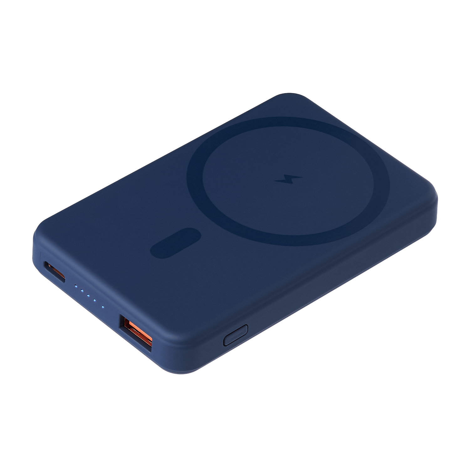 Внешний аккумулятор Ларго PD (Largo PD) 5000mAh с функцией беспроводной зарядки 15W, синий-0