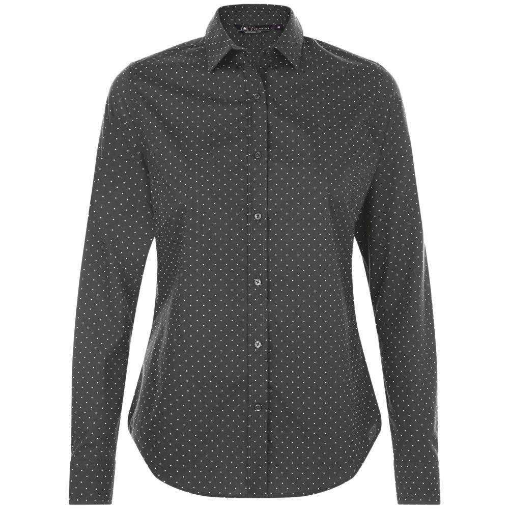 Рубашка женская Becker Women, темно-серая с белым-0