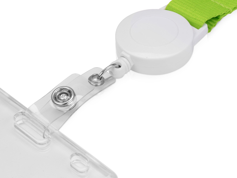 Ланьярд с ретрактором, зеленое яблоко-2