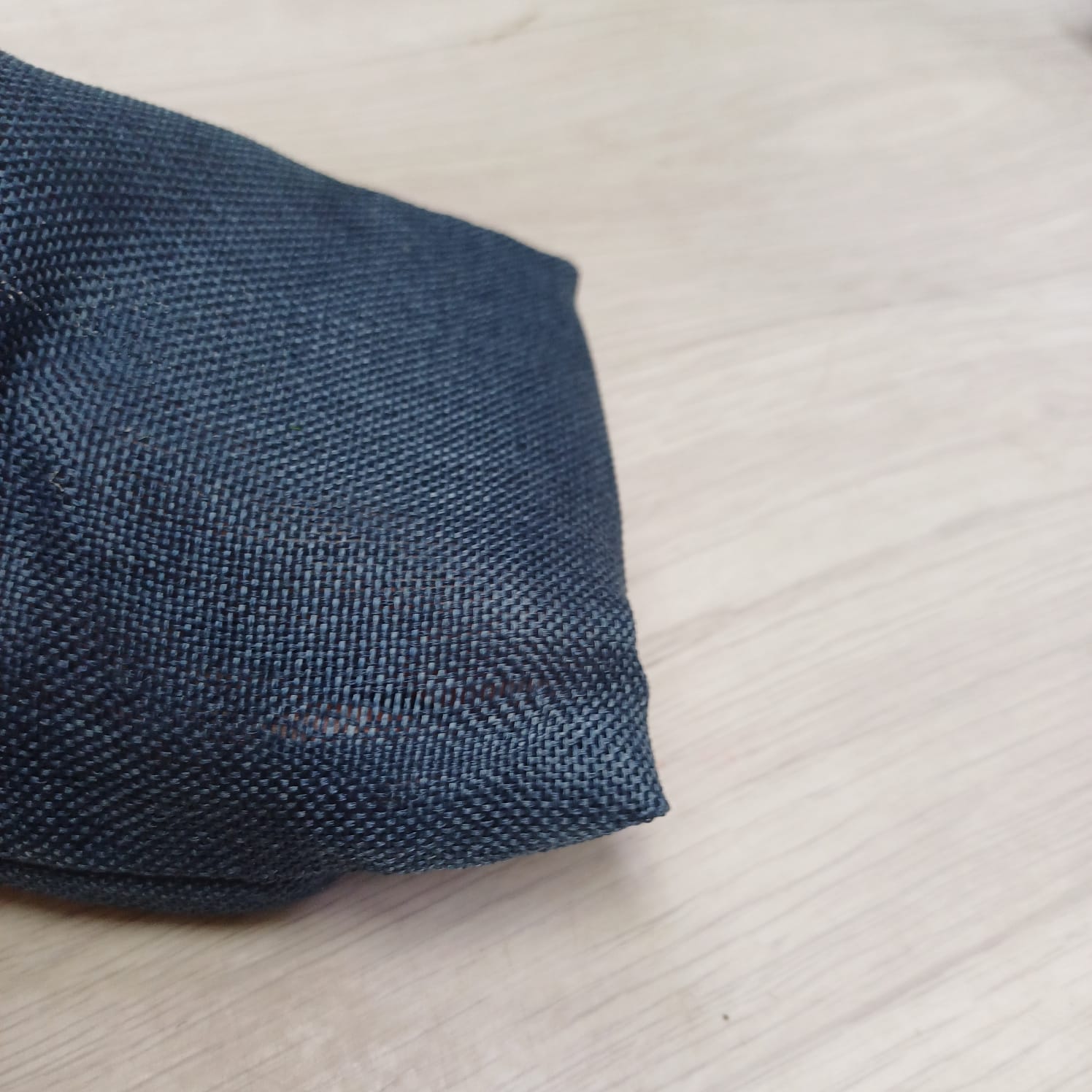 Мешочек подарочный, искусственный лен, малый, темно-синий-1