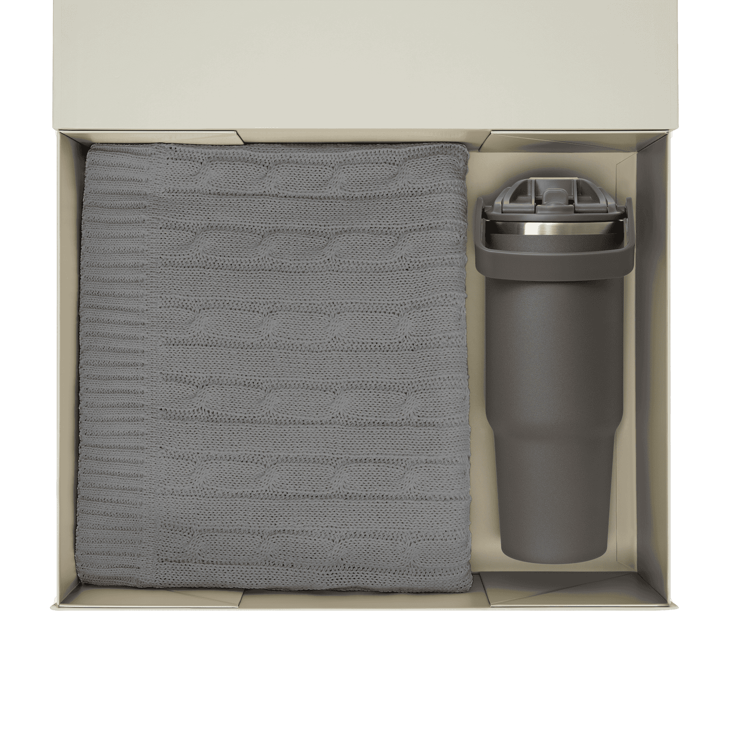 Подарочный набор Монтана (Montana), серый (плед, термокружка)-1