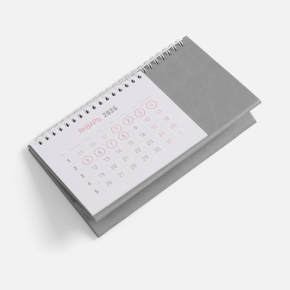 Календарь настольный Brand, серый-3