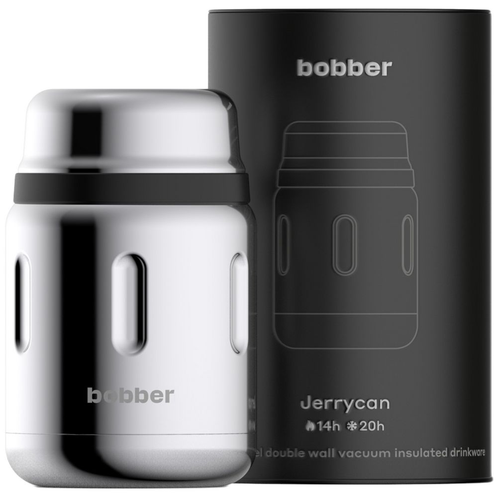 Термос для еды Jerrycan 700, вакуумный, стальной зеркальный-2