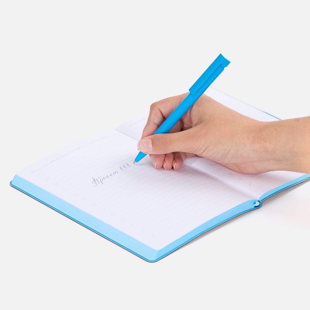 Ручка шариковая Liberty Polished, голубая-2