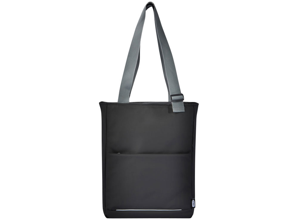 Водонепроницаемая эко-сумка Aqua для ноутбука с диагональю экрана 14 дюймов, сплошной черный-4