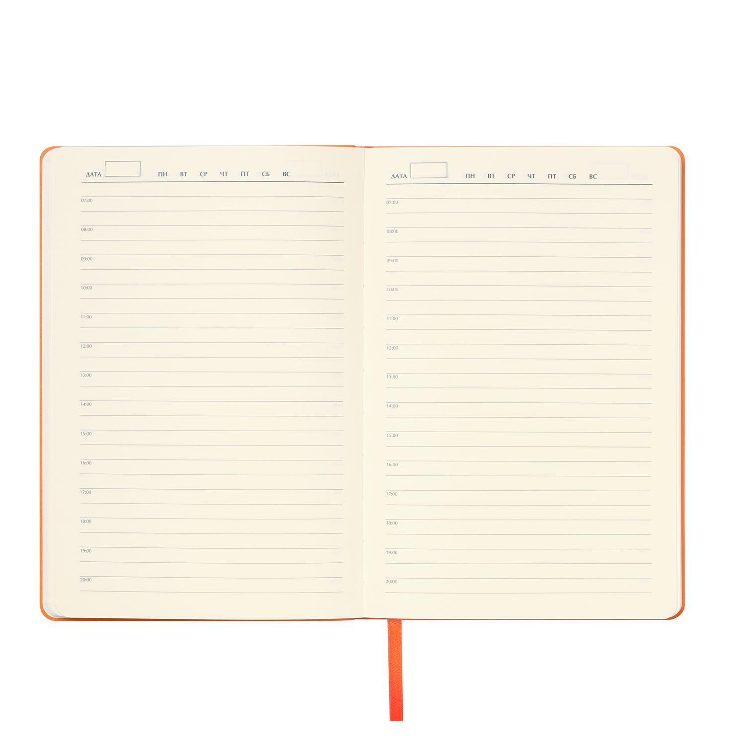 Ежедневник Spark недатированный, оранжевый (без упаковки, без стикера)-7