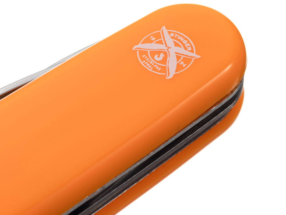 Нож перочинный Stinger, 90 мм, 13 функций, материал рукояти: АБС-пластик (оранжевый)-4