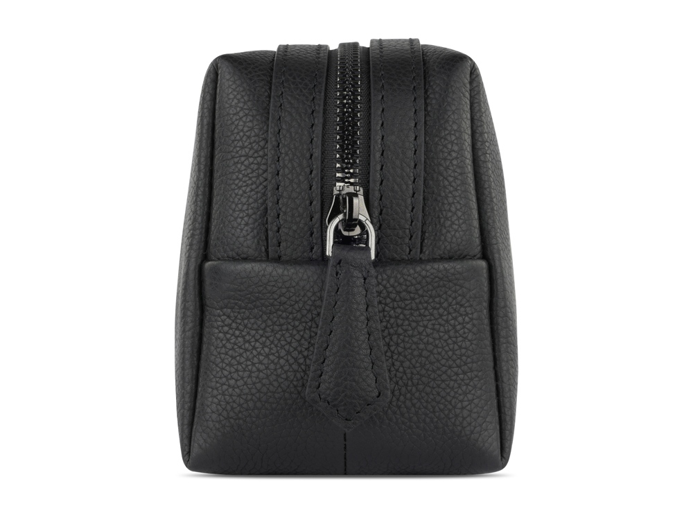 Косметичка BUGATTI Bella, чёрная, воловья кожа/полиэстер, 19х8,5х11 см-2