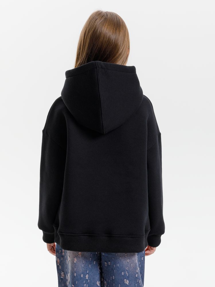 Худи детское оверсайз Junipero, черное-4