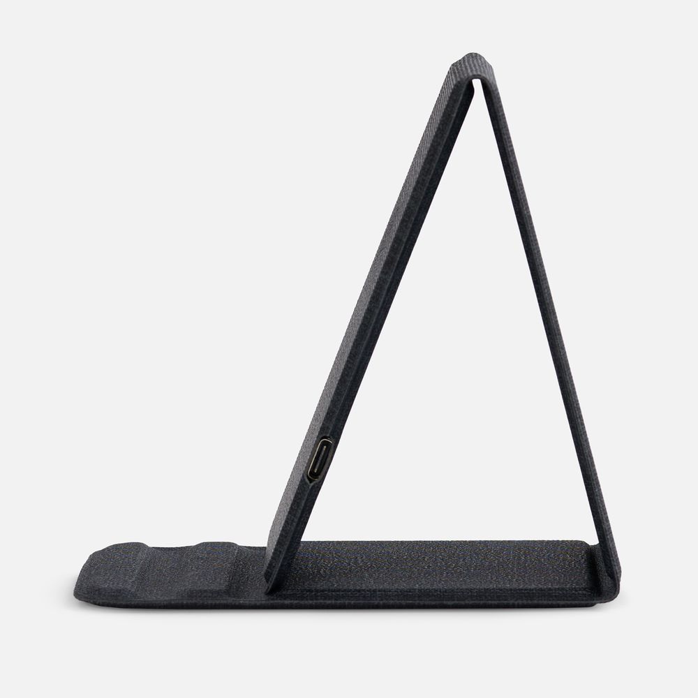 Подставка для смартфона с беспроводной зарядкой Kickstand, серая-2