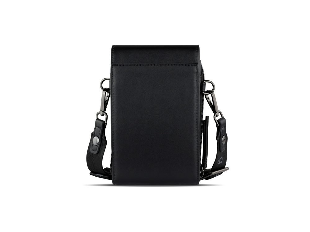 Сумка наплечная BUGATTI Almata, чёрная, полиуретан, 11х4х19 см-5