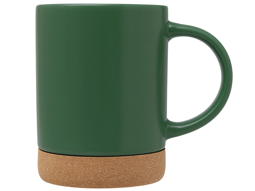 Кружка 450 мл с пробковым дном Корк & Бон, глубокий зеленый-2