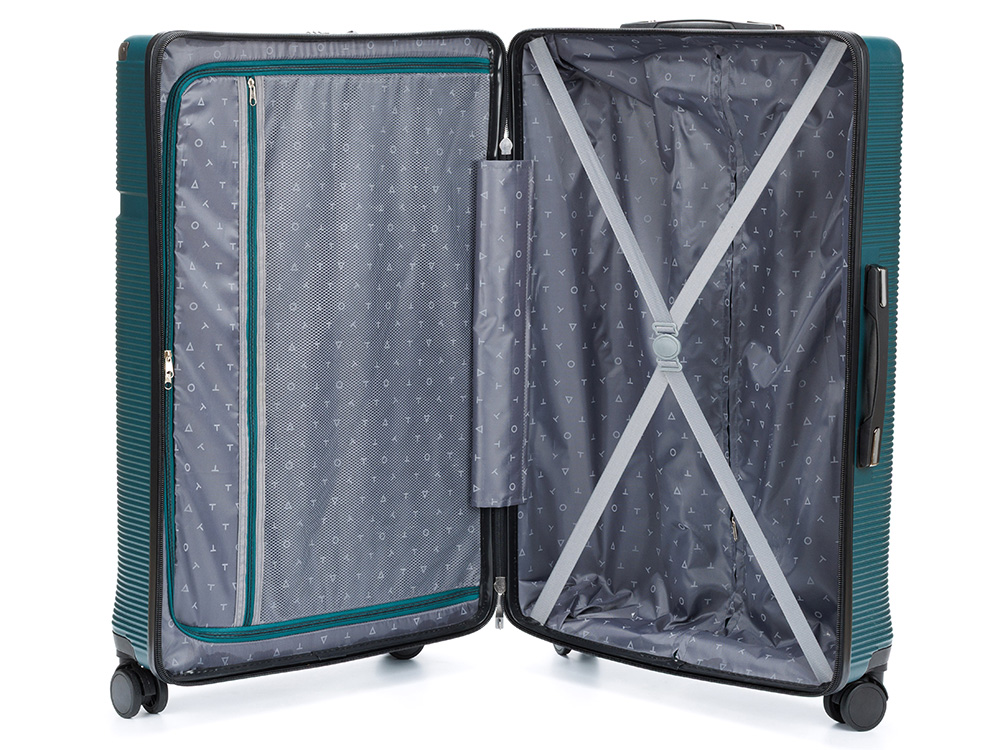 Чемодан TORBER Onego, зелёный, ABS-пластик, 79,5 х 51 х 29 см, 103 л-6