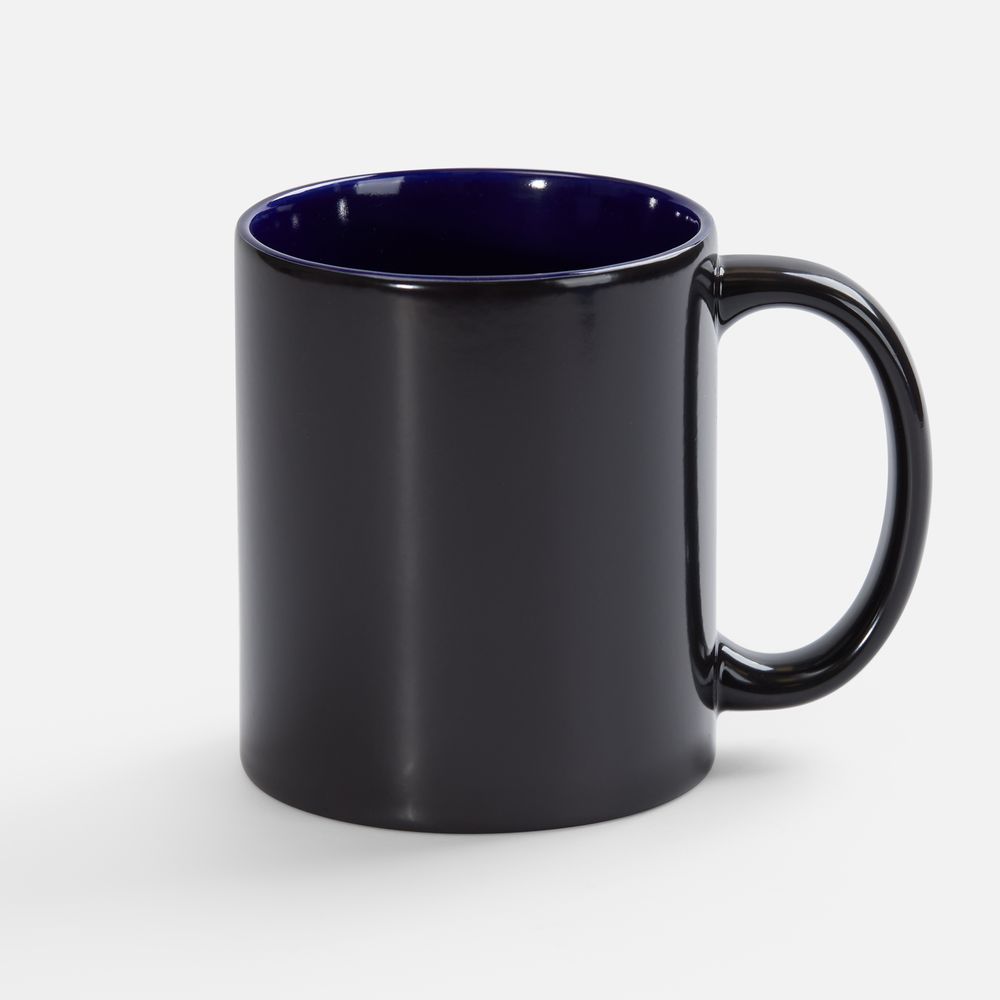Кружка-хамелеон On Display, глянцевая, черная с синим-0