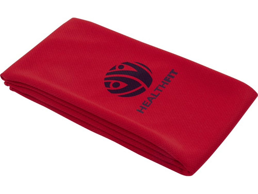 Lucas спортивное полотенце из переработанного полиэстера 30х80 см - Красный-5