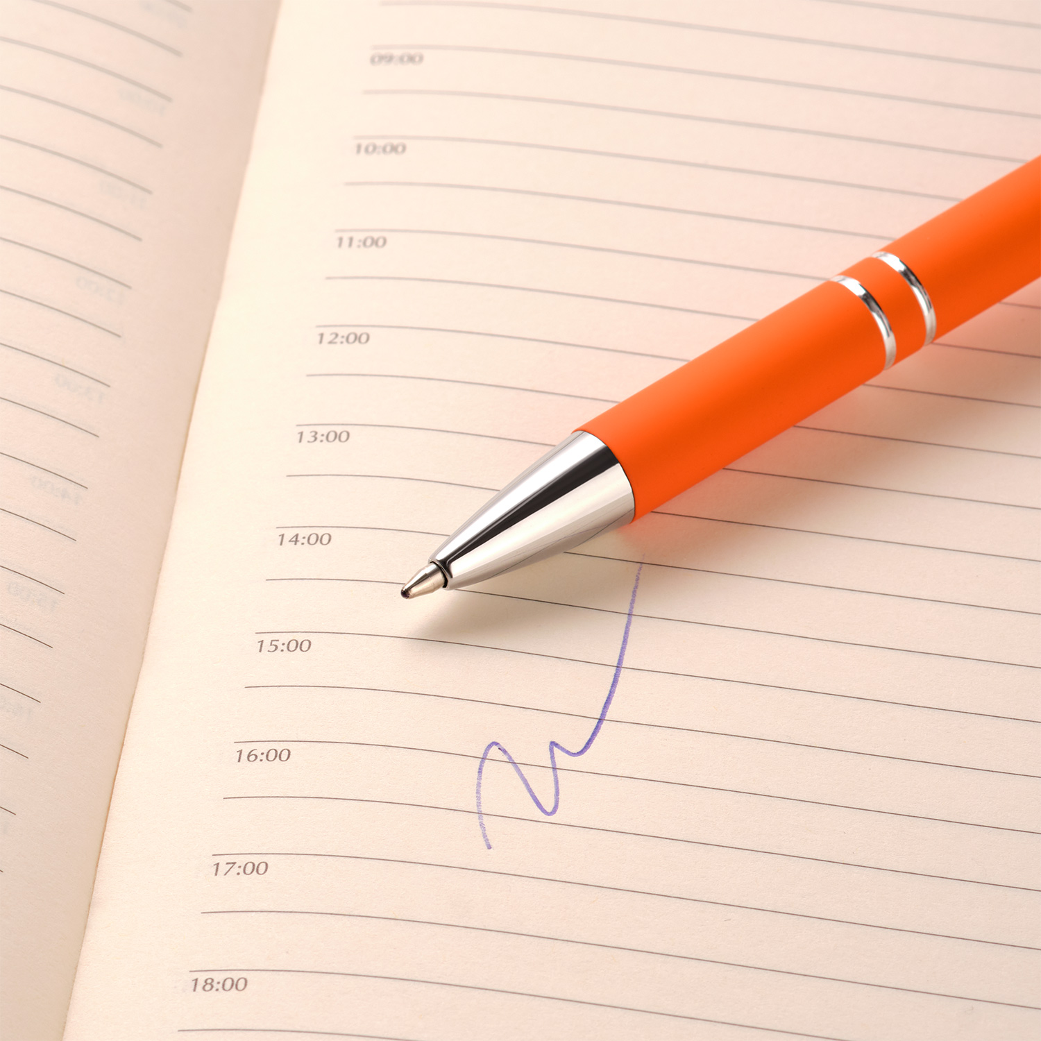 Шариковая ручка Alpha, оранжевая-3