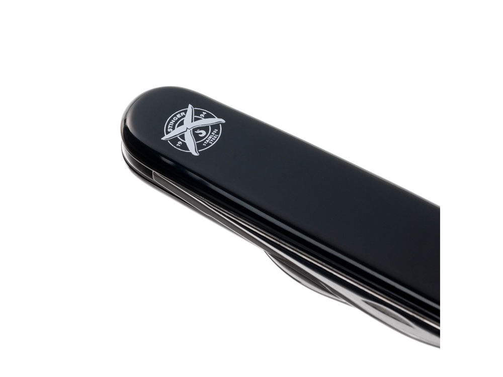 Нож перочинный Stinger, 90 мм, 4 функции, материал рукояти: АБС-пластик (черный)-7