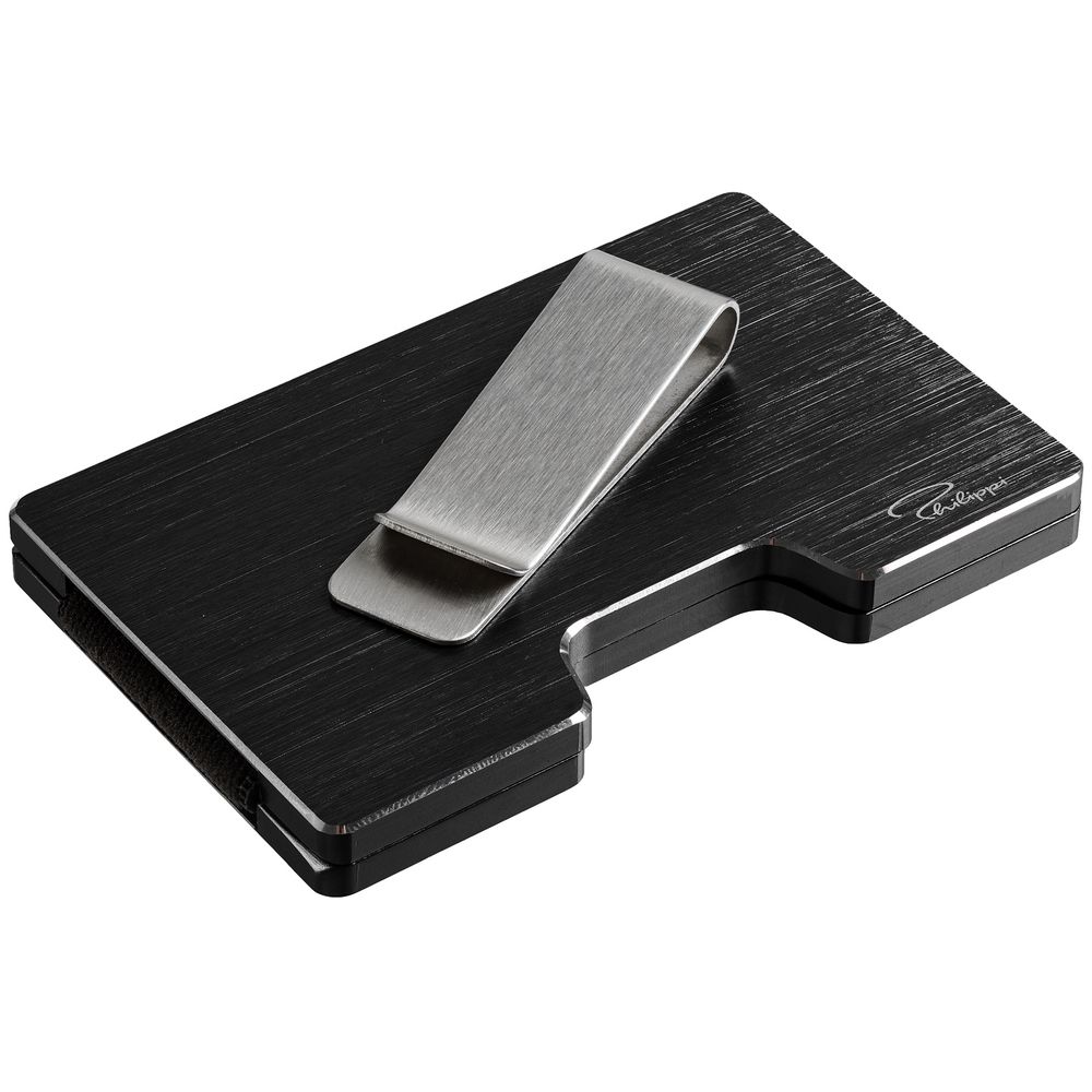 Футляр для карт с зажимом для купюр Cooper, черный-1